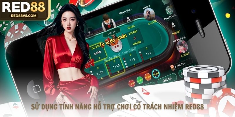 Sử dụng tính năng hỗ trợ chơi có trách nhiệm Red88